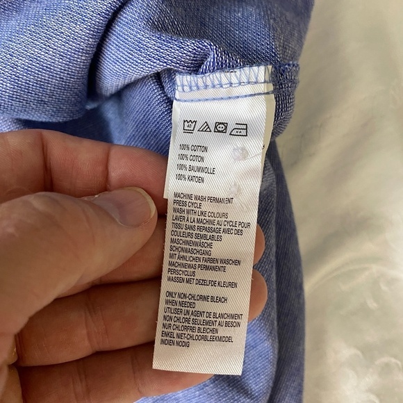 Black Brown 1826‎ Men's Blue Fitted Long Sleeve Button Up Dress Shirt Size XL - Picture 5 of 11